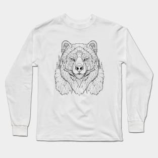 Grizzly Bear Animal Freedom World Wildlife Wonder Vector Graphic Long Sleeve T-Shirt